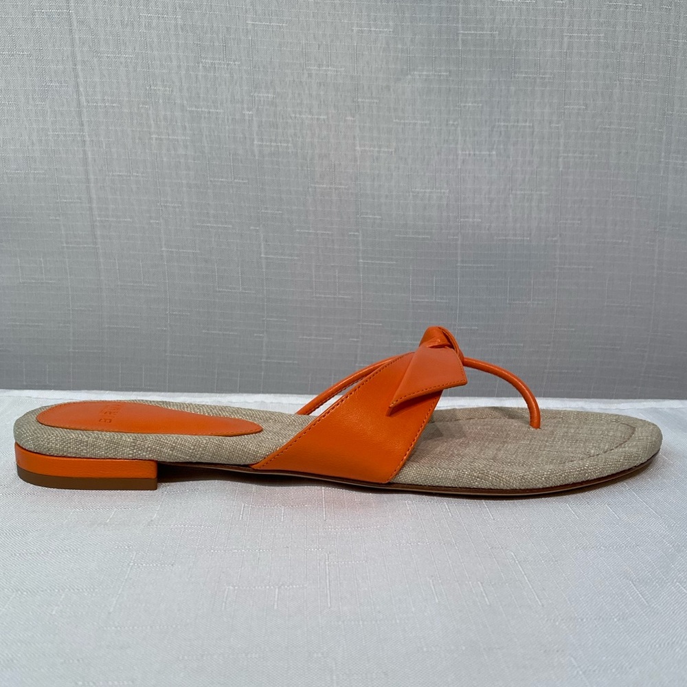 Alexandre Birman Asymmetric Clarita Orange Nappa Leather Sandal Sz EU 40 DUSTBAG - Picture 14 of 16